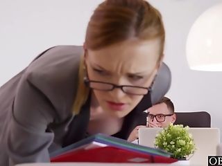 Hot Stunner Belle Claire Rails Her Bosses Hard Spear In The Office